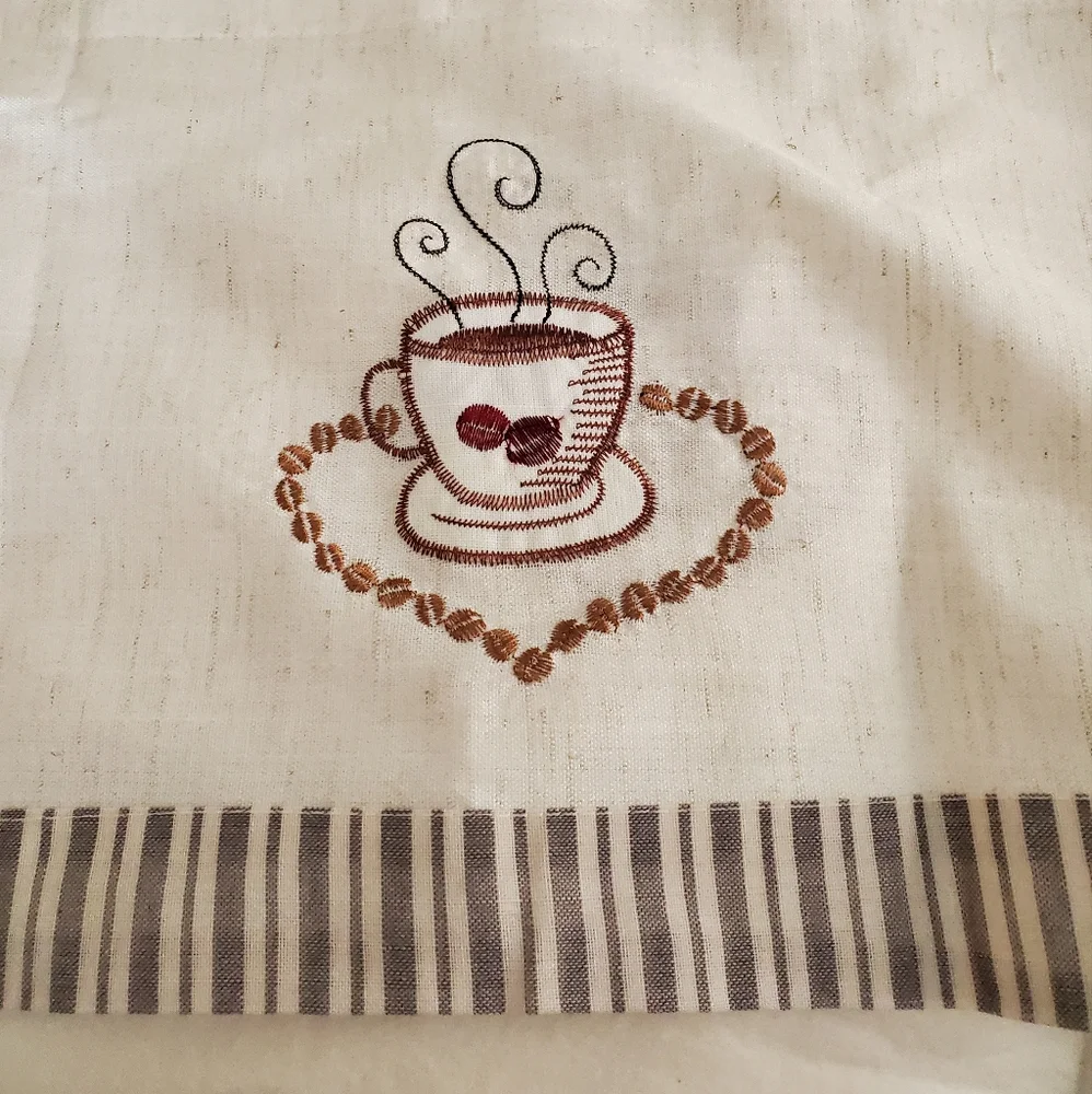 Coffee cafe au lait decorative window theme valance 58